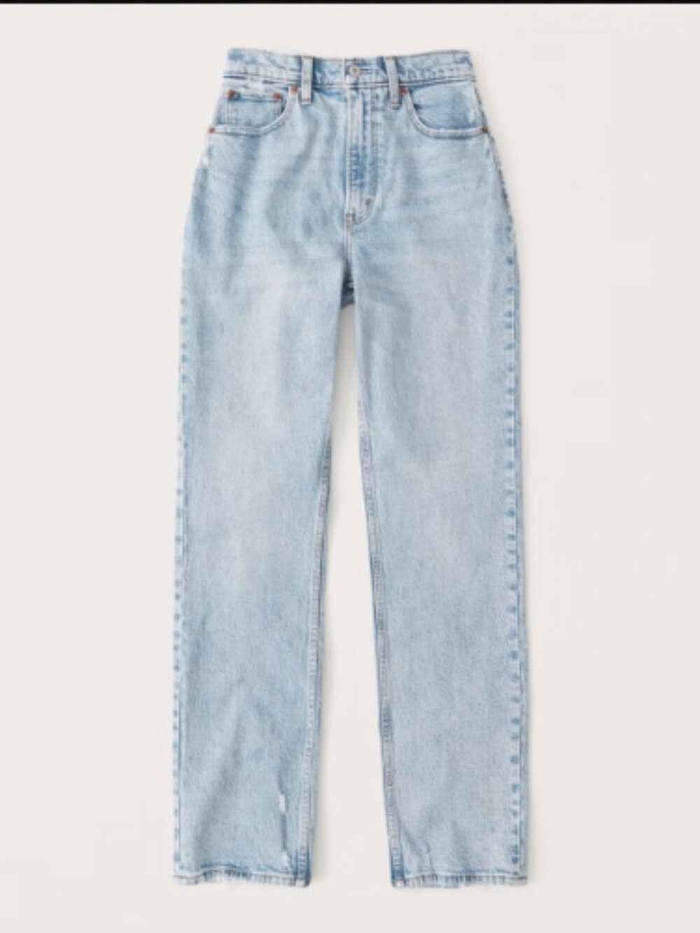 NWT Abercrombie & Fitch Curve Love Ultra High Rise 90s Straight Jean Size 33